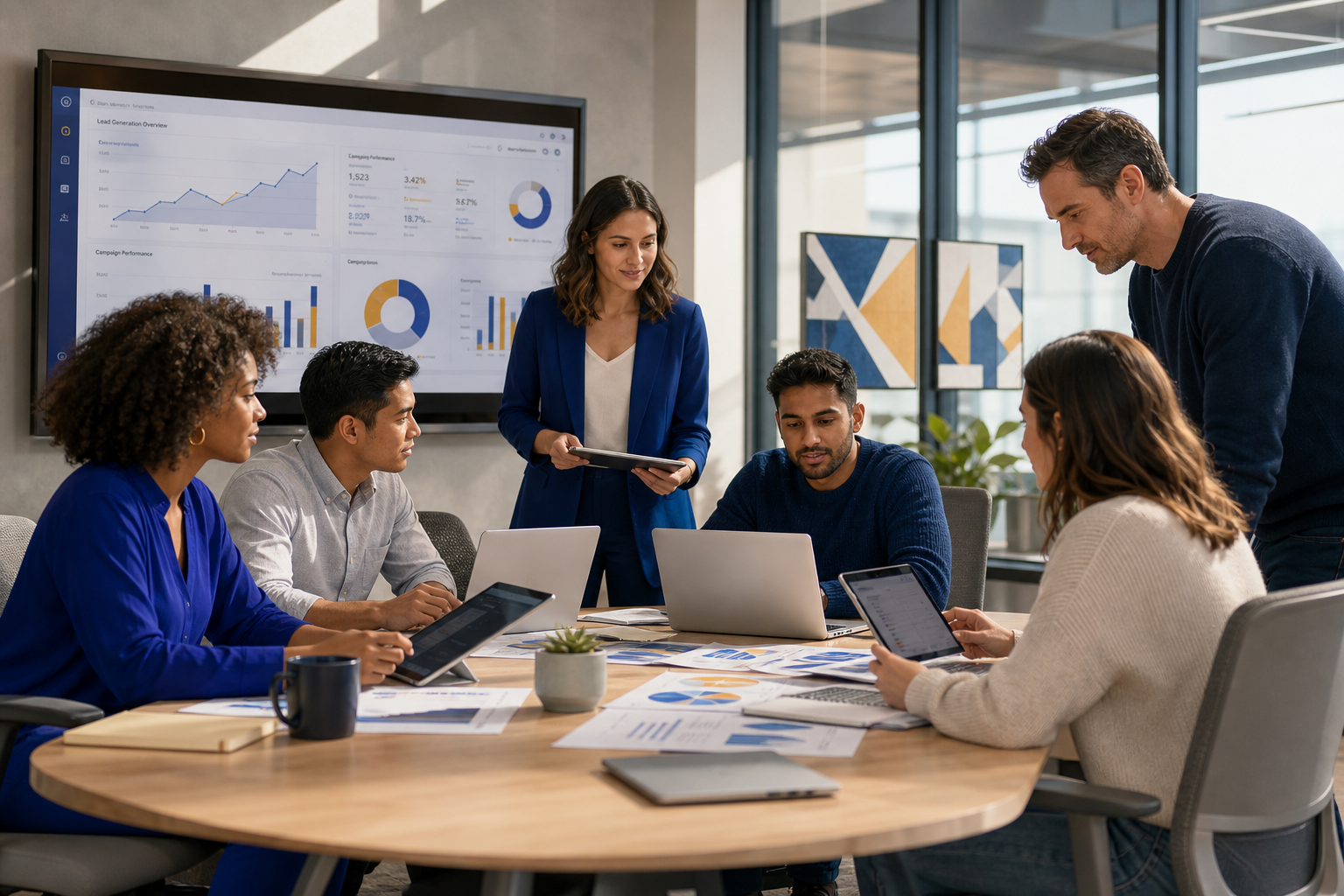 Marketing team reviewing cyber liability insurance policy"; "Diagram comparing cyber liability vs technology E&O coverage"; "Lead-generation call center TCPA compliance risk